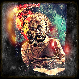 Albert Einstein  Smok'n'TBrand [Pixlr'd]Anne}Cyborg}Old}Aviary}Splatter[Frm'd]}